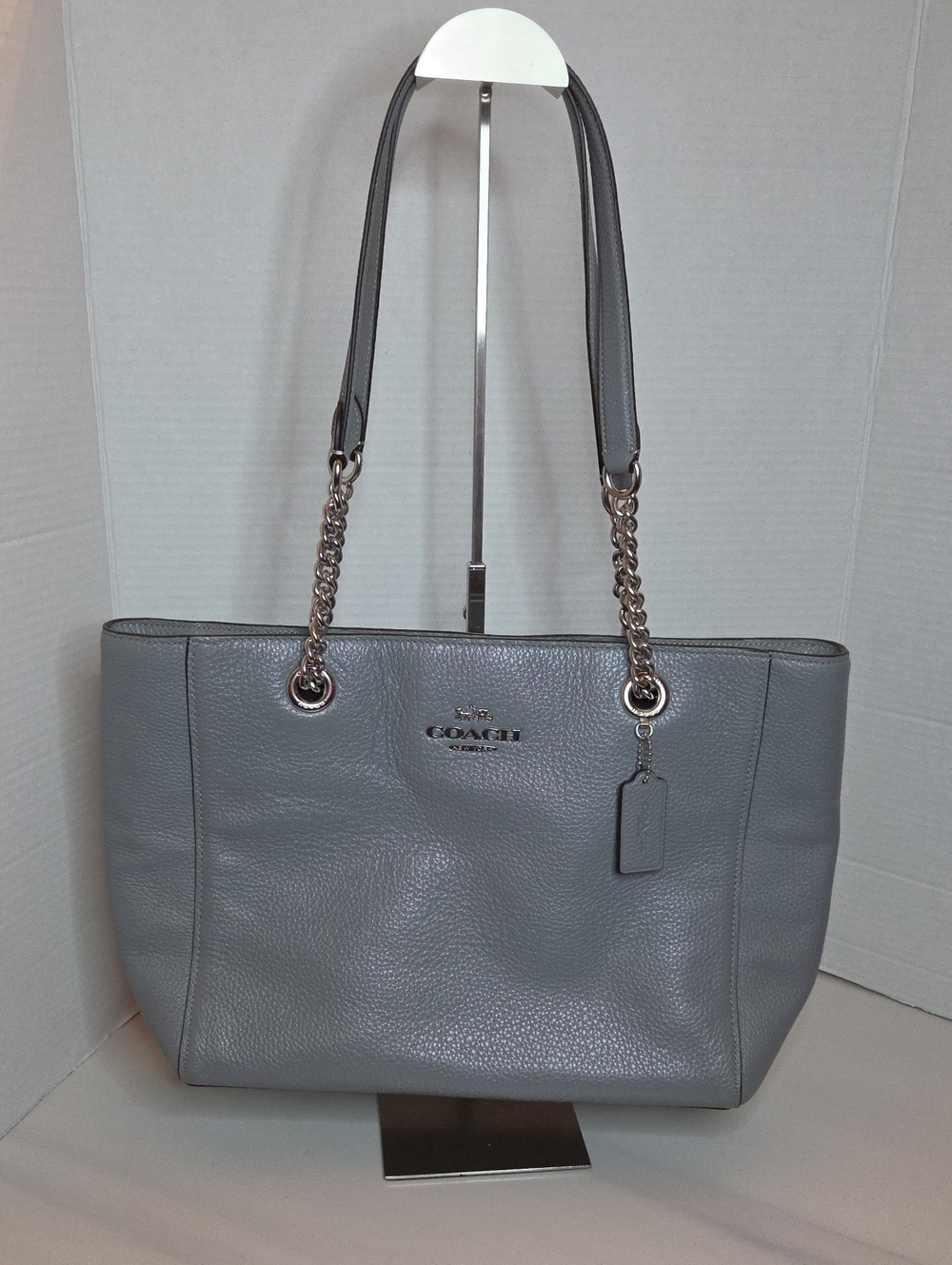 Coach Marlie Tote Gray Pebbled Leather Bag